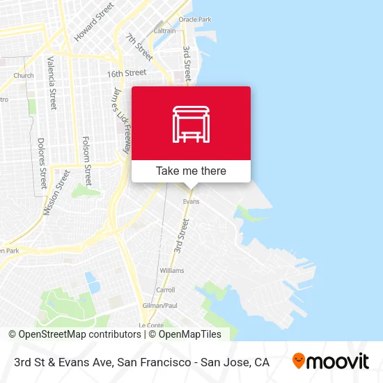 Mapa de 3rd St & Evans Ave