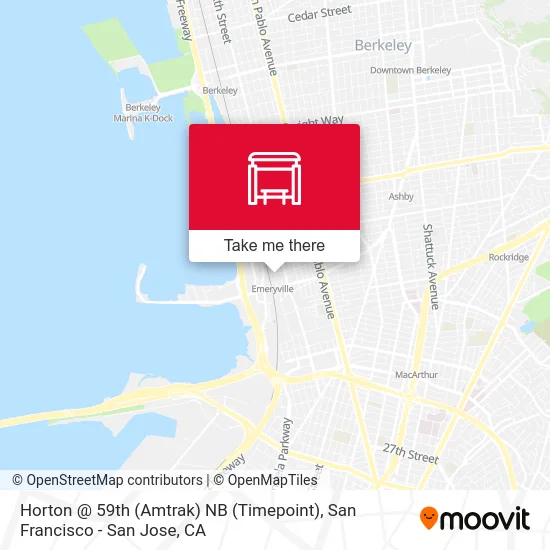 Horton @ 59th (Amtrak) NB (Timepoint) map