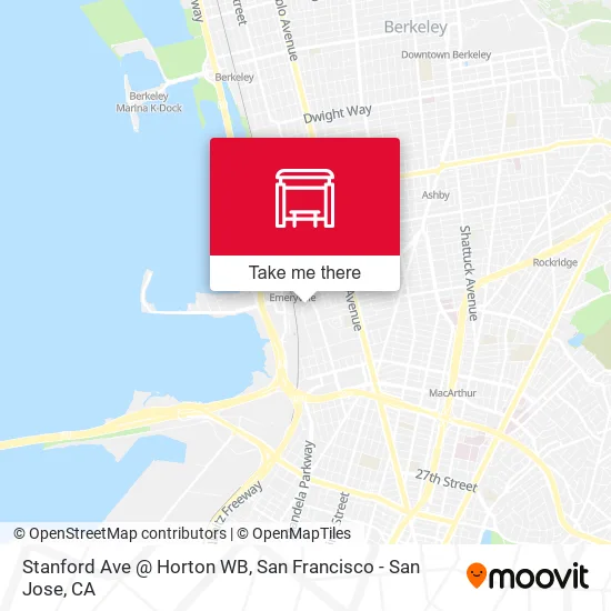 Stanford Ave @ Horton WB map