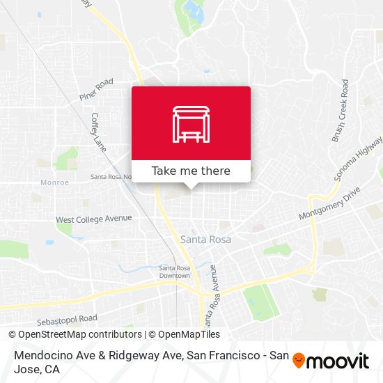 Mapa de Mendocino Ave & Ridgeway Ave