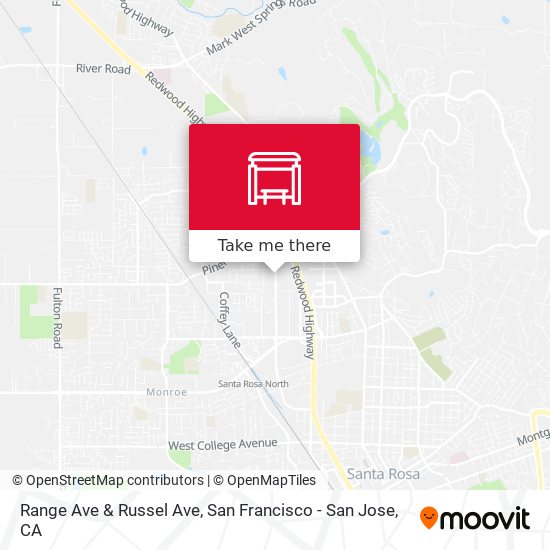 Range Ave & Russel Ave map