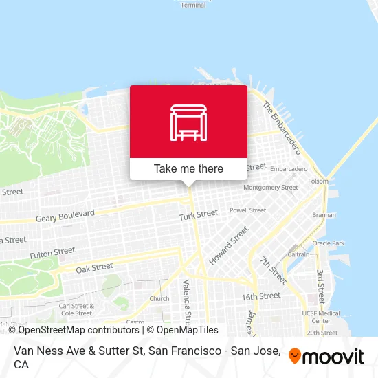 Mapa de Van Ness Ave & Sutter St