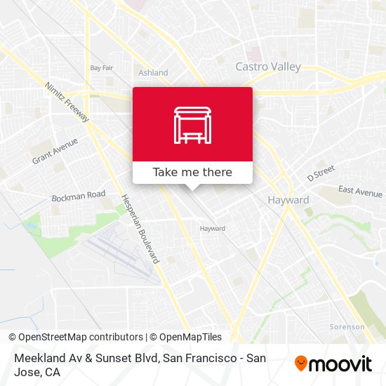 Meekland Av & Sunset Blvd map