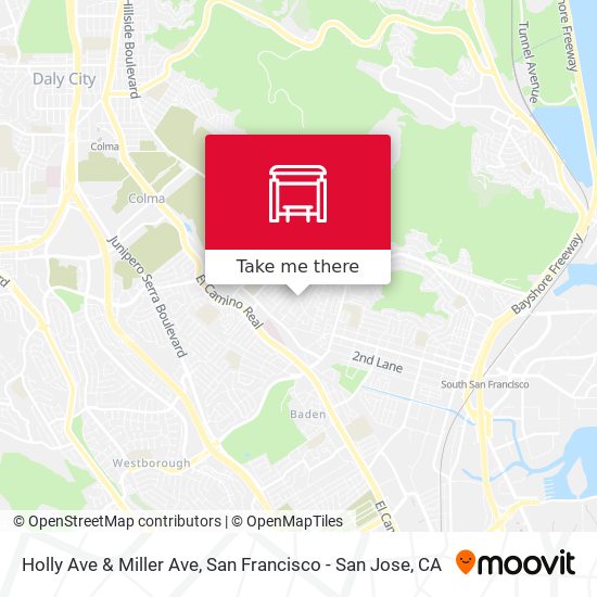Holly Ave & Miller Ave map