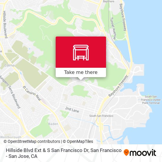 Mapa de Hillside Blvd Ext & S San Francisco Dr