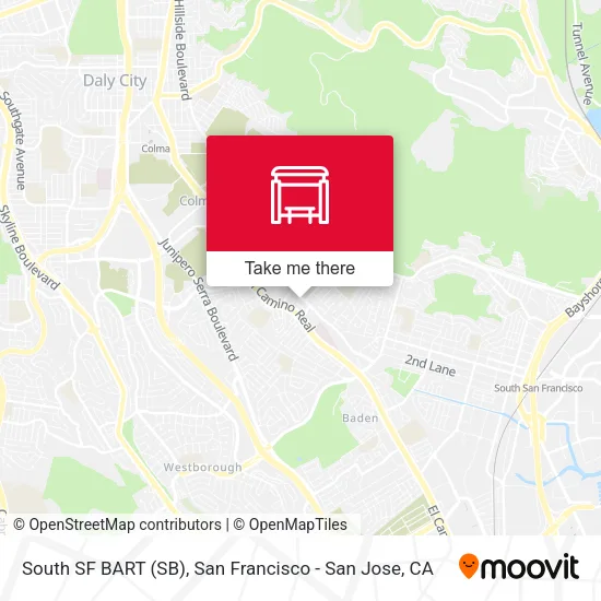 South SF BART (SB) map