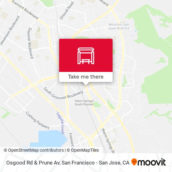 Osgood Rd & Prune Av map