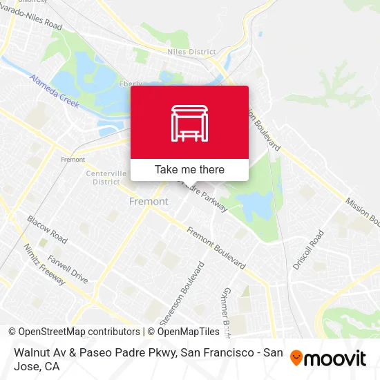 Mapa de Walnut Av & Paseo Padre Pkwy