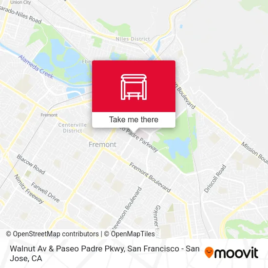 Mapa de Walnut Av & Paseo Padre Pkwy