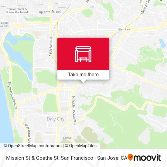 Mapa de Mission St & Goethe St