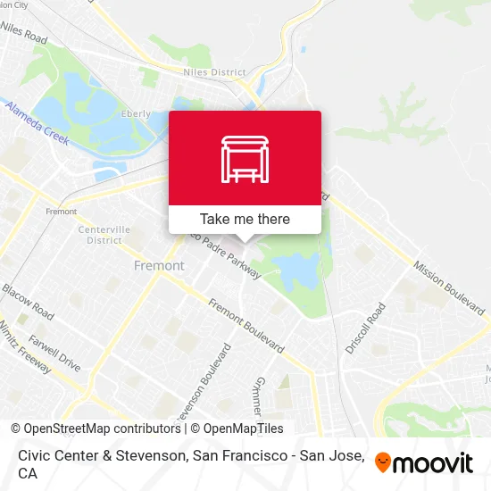 Civic Center & Stevenson map