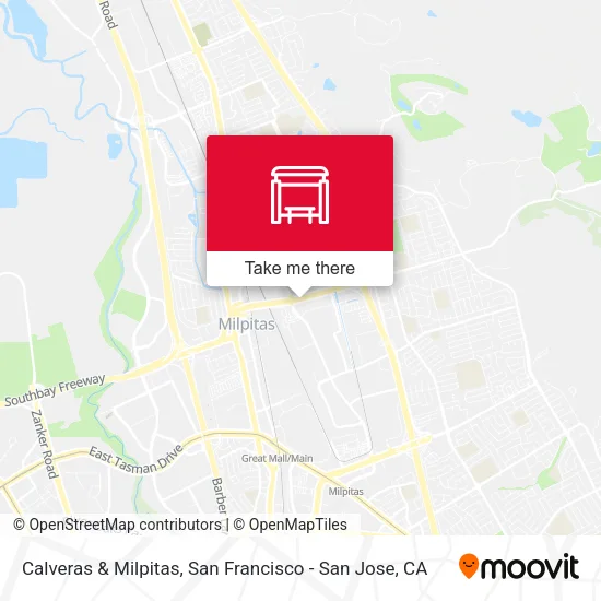 Calveras & Milpitas map