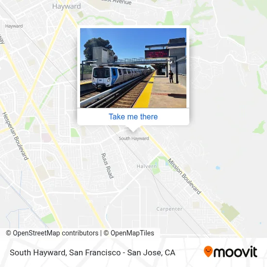 South Hayward map