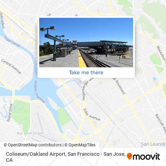 Coliseum/Oakland Airport map