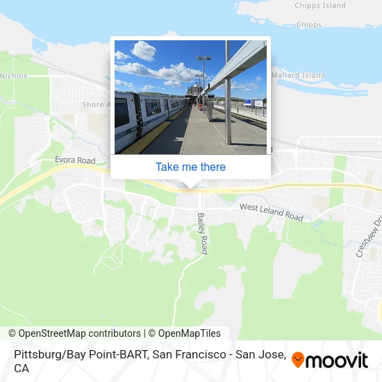 Pittsburg/Bay Point-BART map