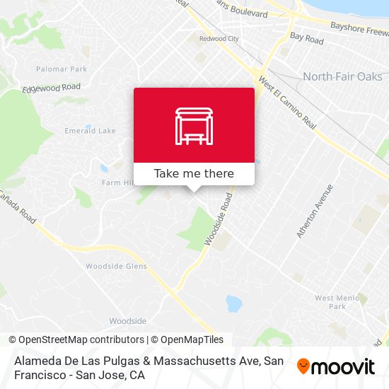 Mapa de Alameda De Las Pulgas & Massachusetts Ave