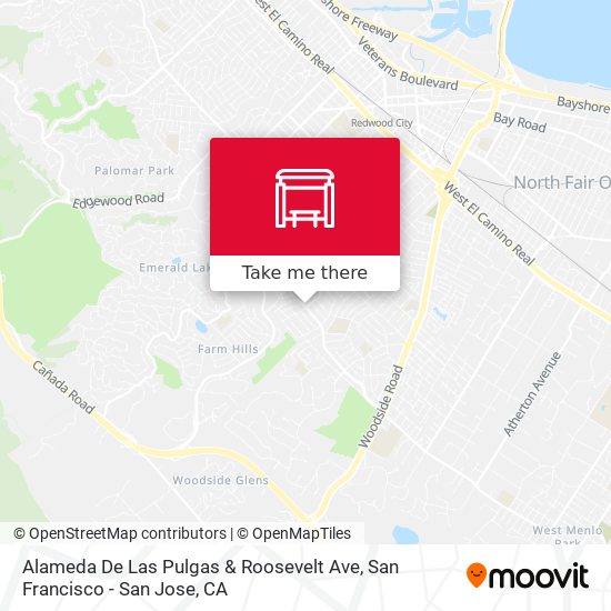 Mapa de Alameda De Las Pulgas & Roosevelt Ave