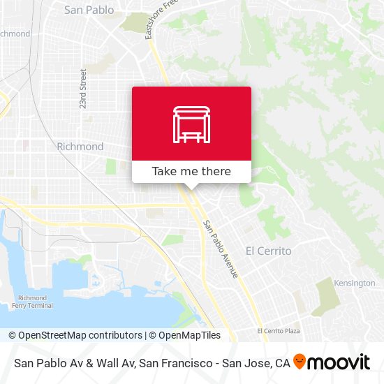 San Pablo Av & Wall Av map