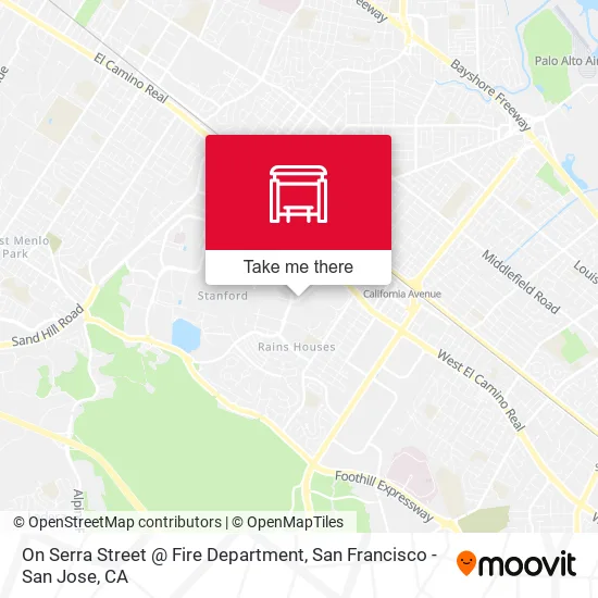 On Serra Street @ Fire Department map