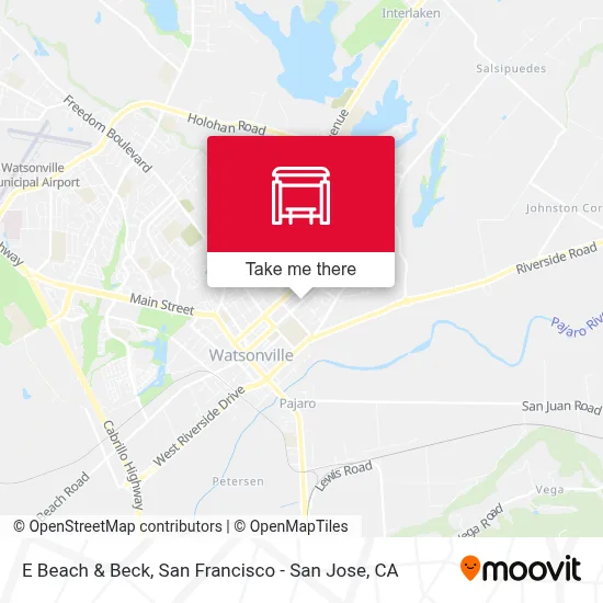 E Beach & Beck map