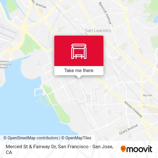 Merced St & Fairway Dr map