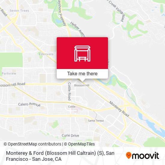 Mapa de Monterey & Ford (Blossom Hill Caltrain) (S)