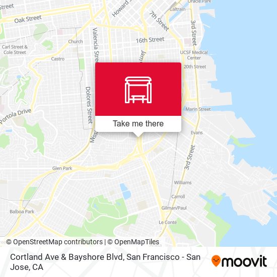 Cortland Ave & Bayshore Blvd map