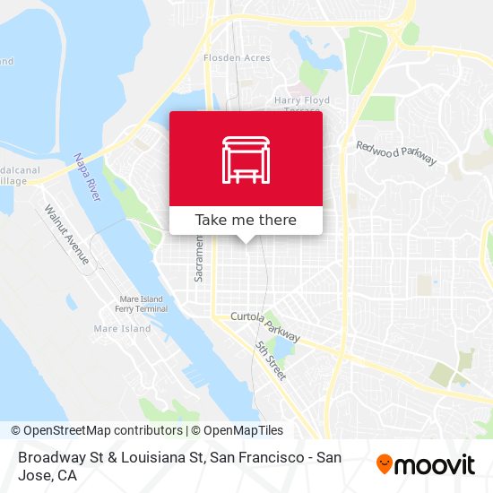 Broadway St & Louisiana St map
