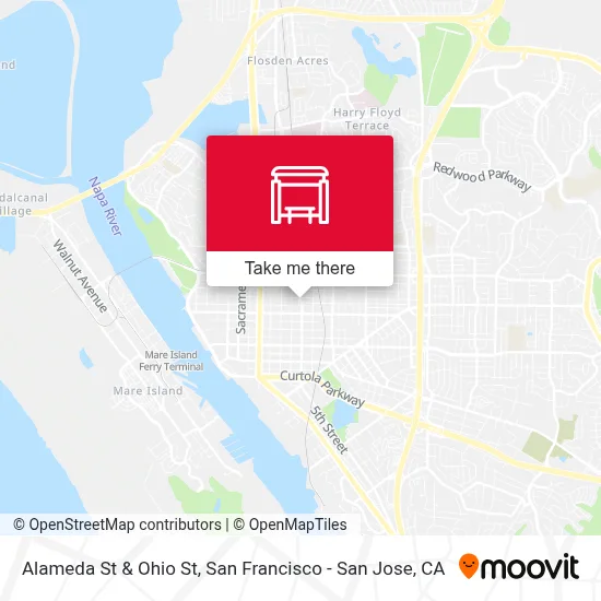 Alameda St & Ohio St map