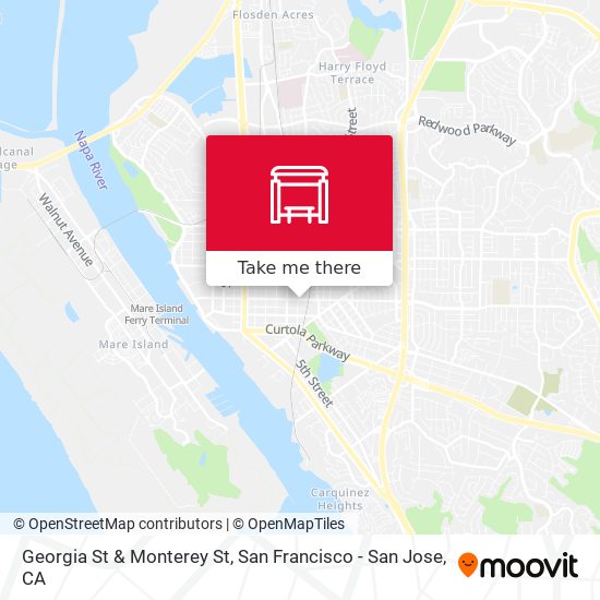 Georgia St & Monterey St map