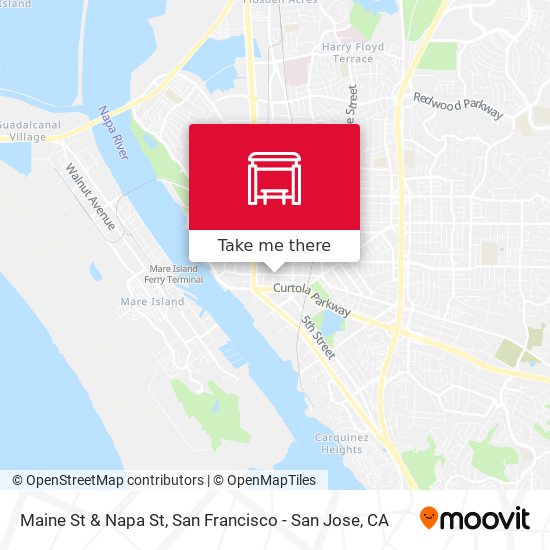 Maine St & Napa St map