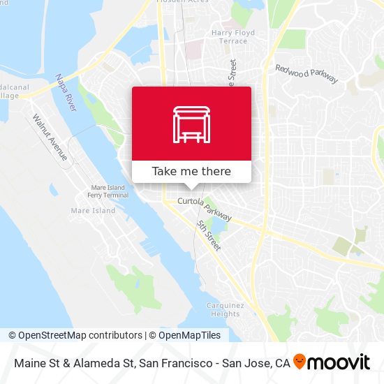 Maine St & Alameda St map