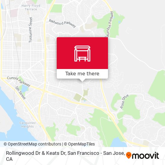 Rollingwood Dr & Keats Dr map