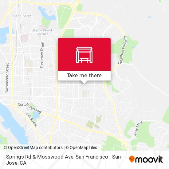 Mapa de Springs Rd & Mosswood Ave