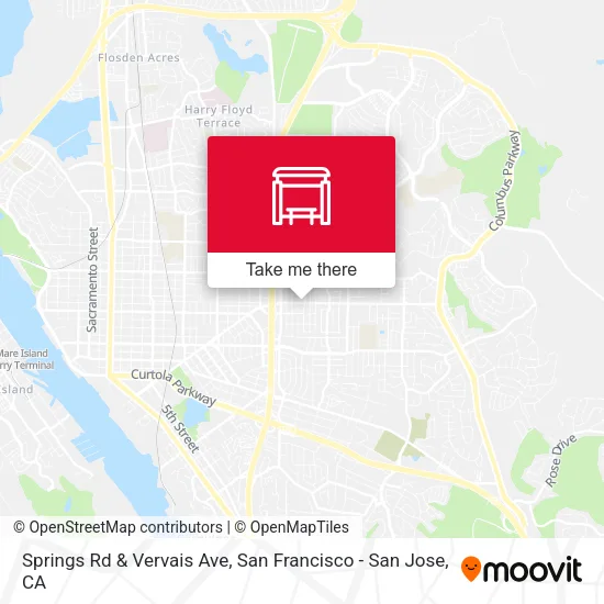 Springs Rd & Vervais Ave map