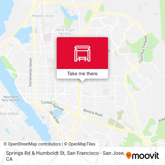 Springs Rd & Humboldt St map