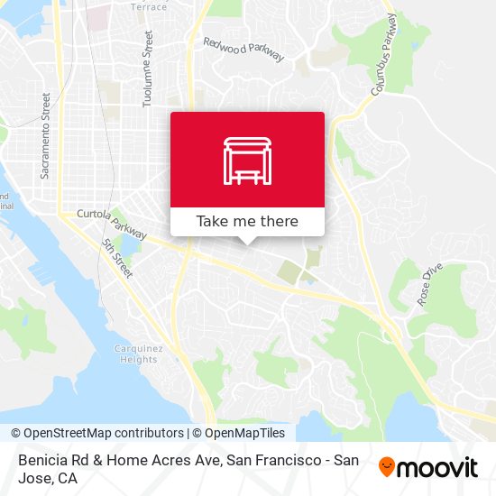Benicia Rd & Home Acres Ave map