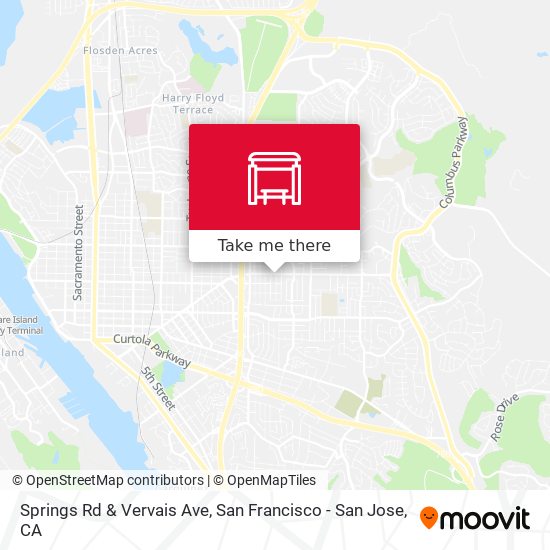 Springs Rd & Vervais Ave map