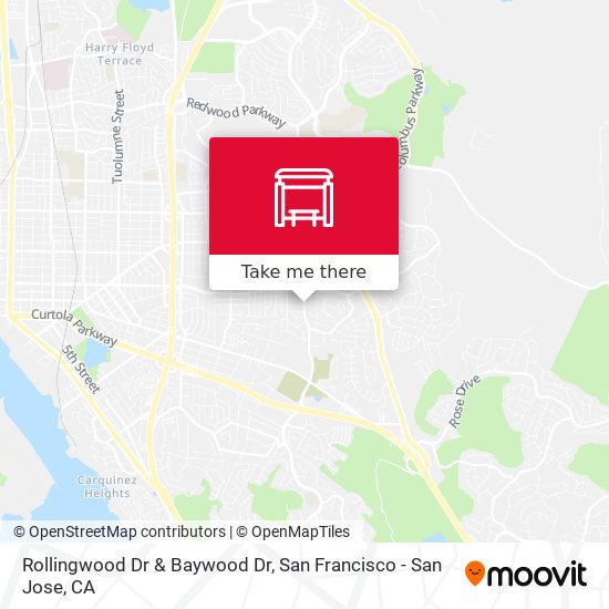 Rollingwood Dr & Baywood Dr map