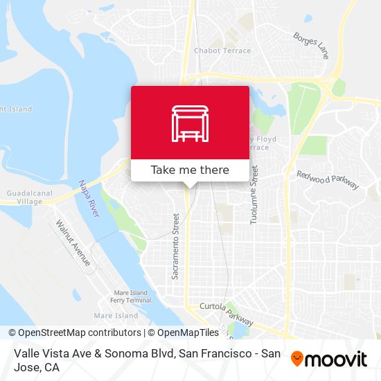 Mapa de Valle Vista Ave & Sonoma Blvd