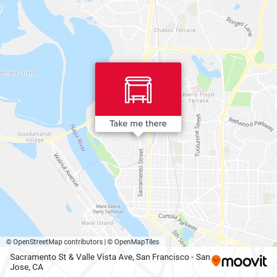 Sacramento St & Valle Vista Ave map