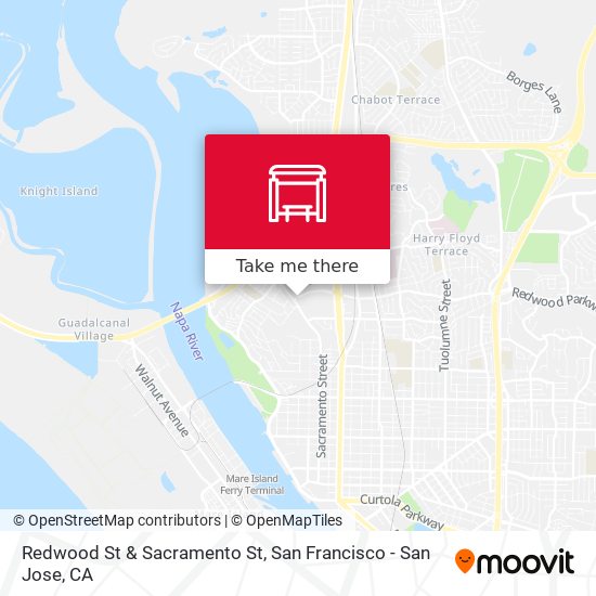 Redwood St & Sacramento St map