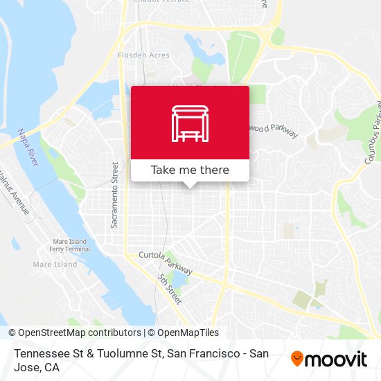 Tennessee St & Tuolumne St map