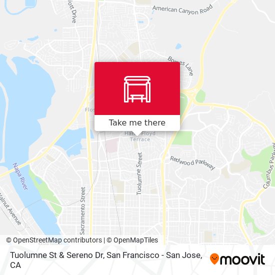 Tuolumne St & Sereno Dr map