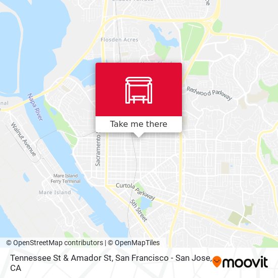 Mapa de Tennessee St & Amador St