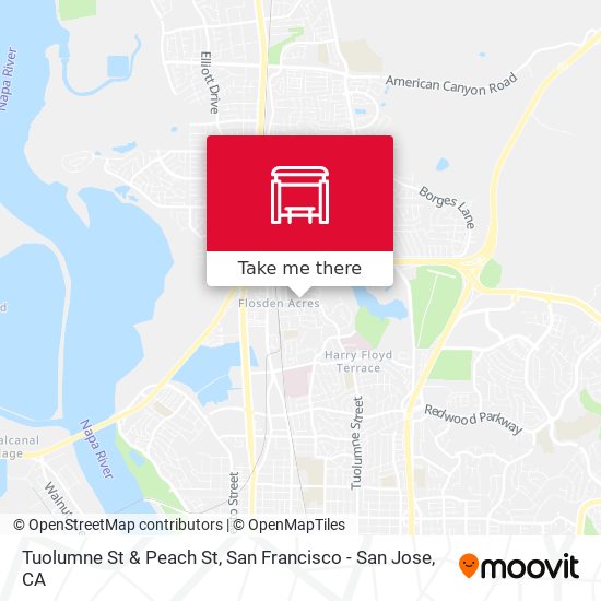 Tuolumne St & Peach St map