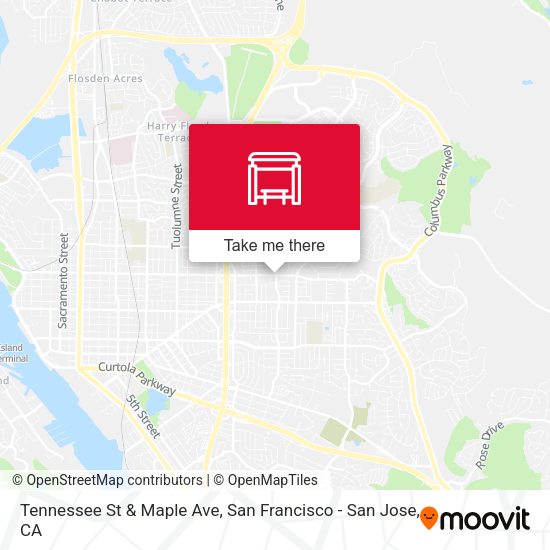 Tennessee St & Maple Ave map
