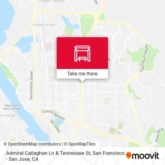 Admiral Callaghan Ln & Tennessee St map