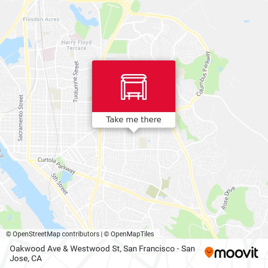 Oakwood Ave & Westwood St map