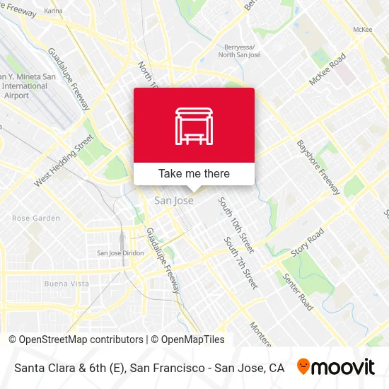 Santa Clara & 6th (E) map